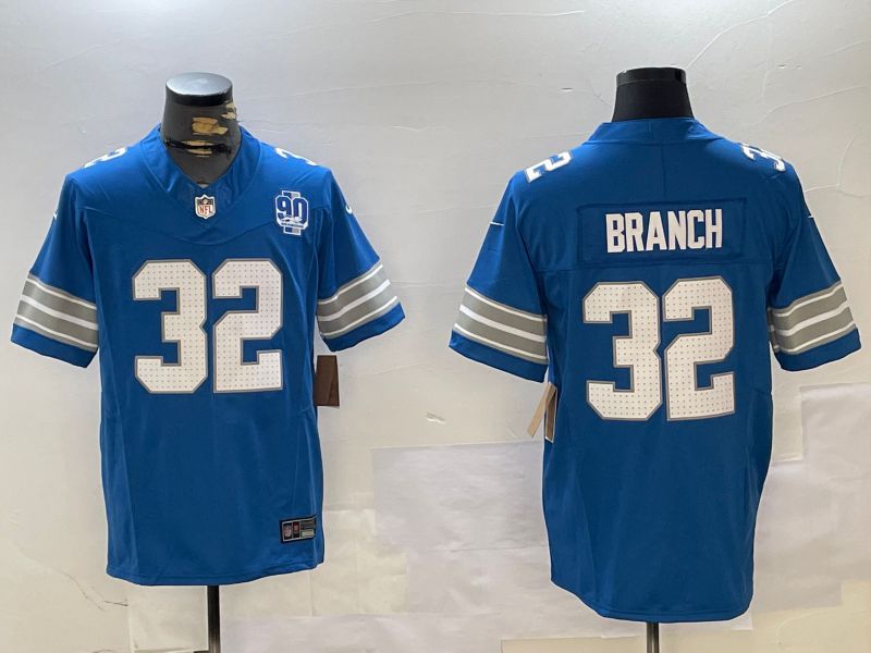 Men Detroit Lions #32 Branch Blue three generations 2024 Nike Limited NFL Jersey style 3